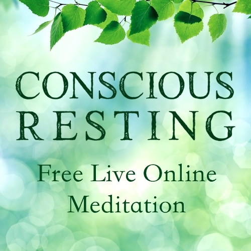Conscious resting free meditation webinar banner